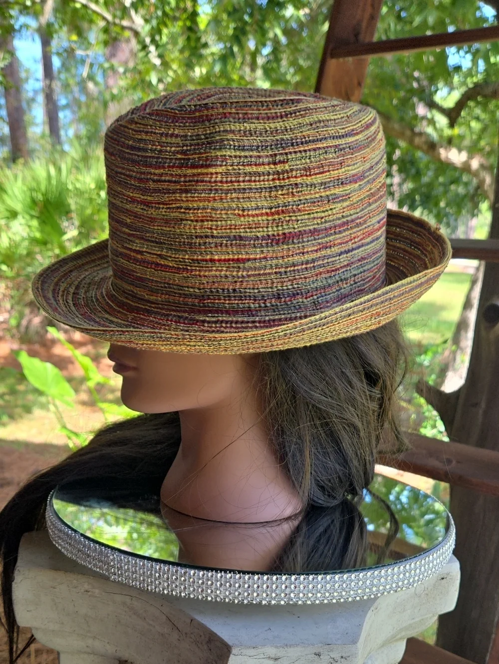 Triangle Headwear Rainbow Fedora